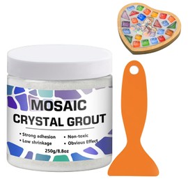 Lechada de cristal de mosaico: la mejor solución de lechada y manualidades esenciales para proyectos de mosaico, arte hecho a mano y decoración del hogar (8.8 onzas)