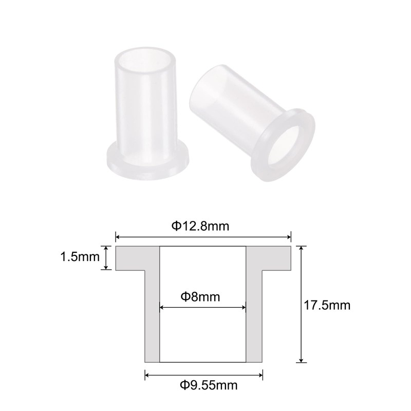 QUARKZMAN Flange Sleeve Bearings 8 mm ID 9.55 mm OD