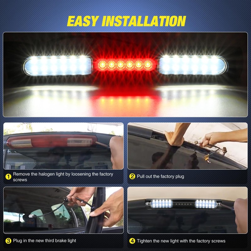 Nilight Third Brake Light Tail High Mount 3rd Stop Cargo