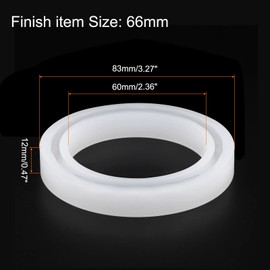 HARFINGTON Bracelet Mold - Silicone Round Epoxy 66mm Slim Faceted Geometric Casting Resin Crystal Mold for Jewelry Making DIY Crafts