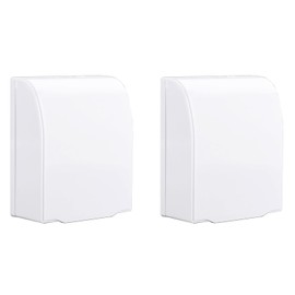 2 pieces switch plug waterproof box, waterproof socket box, socket box, suitable for bathroom sockets to prevent splashing into the socket (white)