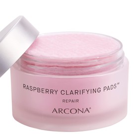 ARCONA Raspberry Clarifying Pads - Raspberry Extract, Witch Hazel, Salicylic Acid + Tea Tree Extracts Cleanse, Clarify + Protect Skin - 45 Pads, Made in The USA