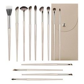XFSRG 13 Piece Make Up Brush Set Professional Makeup Brush Set with Foundation Concealer and Eye Brush Including PU Leather Bag Makeup Brushes Set for Beginners and Professionals