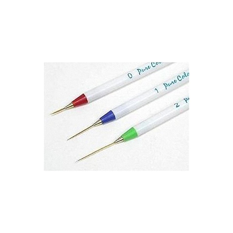SHANY Cosmetics Set of 3 Sable NAIL ART Brushes Pen,