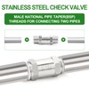 TAISHER 1PCS 304 Stainless Steel 1/4" BSP Male x 1/4"