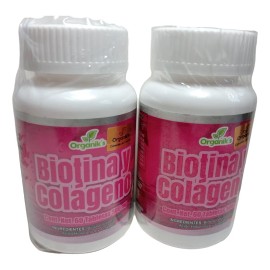 Biotina, Vitamina B8, cido Hialurnico Son 2 Frascos Sin Sabor