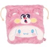 Skater ZKT1-A Boa Drawstring Cinnamoroll, Sanrio Drawstring Bag, 10.0 x