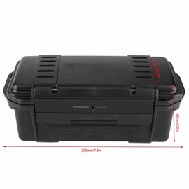 Tbest Troc Waterproof Outdoor Box - Shockproof, Airtight, Survival Box for Boat, Camping & Hiking - Black