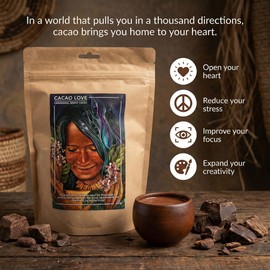 Cacao Love Ceremonial Grade Cacao 450g - Grown by Asháninka family farmers for Peru's first all-indigenous co-op.
