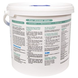 REScue One-Step Disinfectant Cleaner & Deodorizer Wipes for Vet Use – Cleaner for Kennels, Litter Boxes, Vet Offices, Pet Grooming Surfaces – Extra Large Wipes, 160-Count Wipes Bucket (1 Pack)