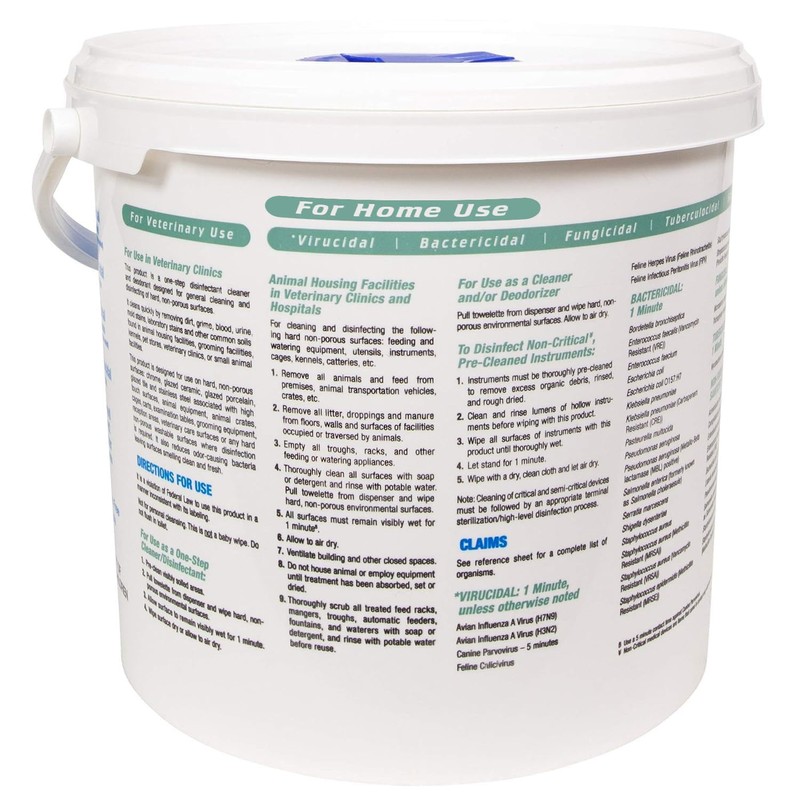 REScue One-Step Disinfectant Cleaner & Deodorizer Wipes for Vet Use