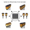 EVOSUMMER 8 PCS X 8.25" Plastic Ground Spikes,Solar Torch Lights