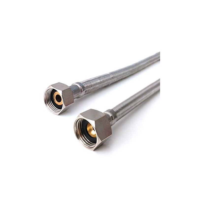 2 x 1/2" x 3/8" 50cm Length Flexi Flexible Connector