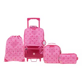Chenson Mochila Ruedas Morral Lonchera Lapicera Happy Girl Primaria