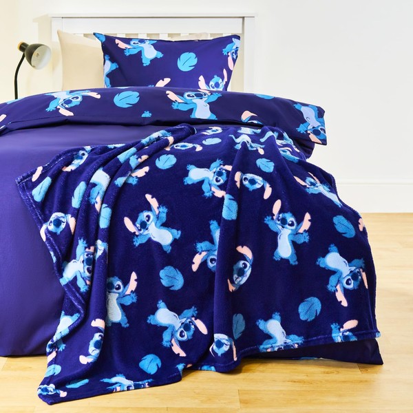 OHS Kids Fleece Blanket Stitch Printed Throws for Sofas Soft