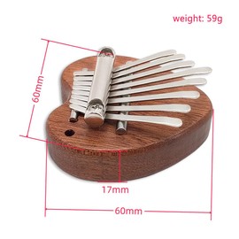 WUQIMUSC Mini Kalimba Thumb Piano 8 Key Solid Wood Finger Piano Marimba with box Musical Instruments for Adult Beginners