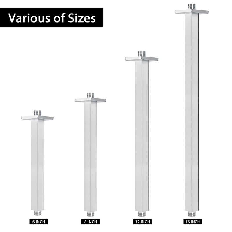 NearMoon Ceiling Mounted Shower Arm with Flange, Universal Connection 1/2