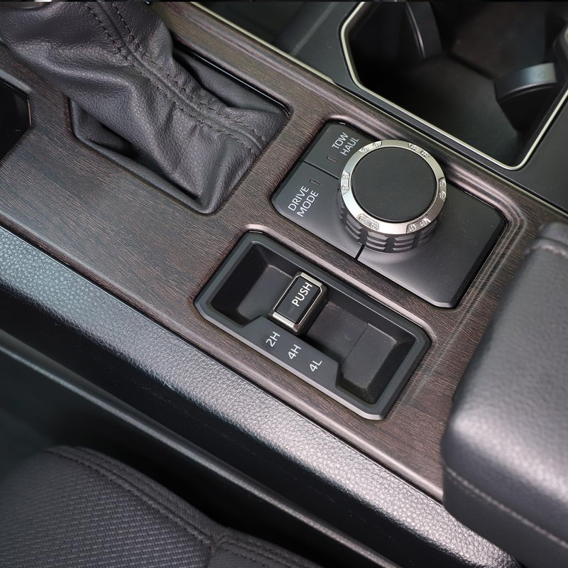 Center Console Gear Shift Panel Cover Trim Oak Wood Style