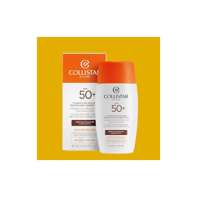 Collistar Sun Protection Facial Fluid SPF 50+, Specially Against Stains,
