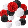 MAKFORT Set of 15 Pompoms Decorative Colourful Tissue Paper Pompoms