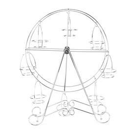 Ferris Wheel Cupcake Stand Candy Cart Display Ferris Wheel Cupcake Holder Iron Rotatable Eight Cupcakes Wheel Cupcake Stand for Carnival and Circus Theme Party DIY Birthday Party