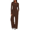 Darong Women's 2 Piece Outfits Lounge Sets Ruched Long Sleeve