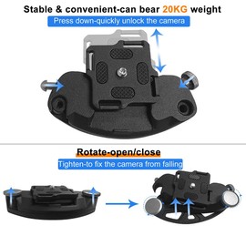 Heavy Duty Camera Backpack Waist Shoulder Strap Belt Quick Release Buckle Holder Clip Mount for DSLR Video Gopros Heros Insta360 One Camera Accessories