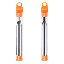 Blow Fire Tube, 2 PCS Fire Bellows Stainless Steel Collapsible Blow Fire Tube Tool for Fireplace Barbecues Campfire Blowing Air Into a Fire Traveling