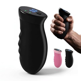 Entrenador digital de fuerza de agarre, fortalecedor de agarre de mano de 0-420 libras con visualización en tiempo real (sin sonido), 2 modos: prueba 