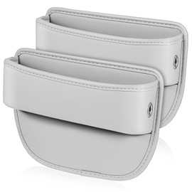 Mikinona 2 Pcs Car Seat Organizer Seat Gap Organizer Seat Gap Filler Storage Boxes Car Accessories with Car Seat Storage Organizer for Phones Cards Keys