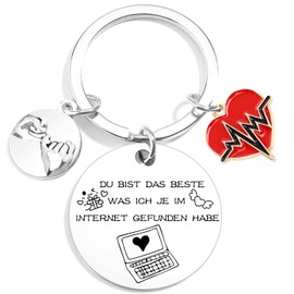 JRZDFXS Keyring Girlfriend Boyfriend Gift For Boyfriend Husband Gift Ideas For Couples Gifts For Both Keyrings Funny Birthday Gift For Men Valentine's Day For Him, 3