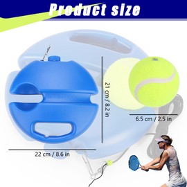 2 PCS Light Switch, Tennis Ball Machine, Blue Tennis Trainer Rebound Ball, Tennis Balls Tennis Trainer Ball with String, Anti-Tangle String Tennis Practice Equipment for Children, Players, Beginners