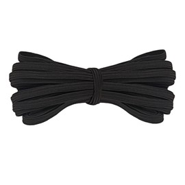 Black Elastic Cord 6mm | 10 Metres Flat Elastic Band | Stretchable Elastic String Rope Dressmaking Waistband for Sewing, Knitting, Arts and Crafts, Clothing, DIY Projects