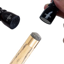 HUIESON Snooker Pool Cue Tip, 2024 New Version Billiard Pool Stick Tip with 3 in 1 Billiard Pool Cue Accessories Tool, Scuffer, Shaper and Aerator, Practical Gifts for Husbands, Best Friends (Black)