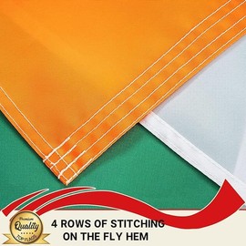 TOPFLAGS Ireland Flag Irish Outdoor Flag 5X8 Sewn Stripes Large Flags Heavy Duty Outdoor Vivid Color Fade-resistant