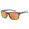 Caterpillar 8012 Men's Polarized Square Sunglasses, Rubberized Matte Grey, 58