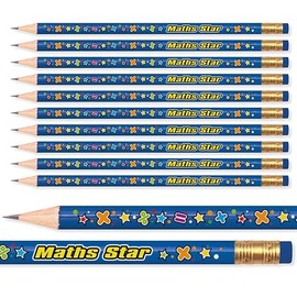 12 Maths Star Mathematics Addition Subtraction Division Childrens Pupils School Teachers Reward Pencils Primary Teaching Services