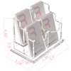 SANRUI Clear Vertical Business Card Holder for Desk, Office Acrylic
