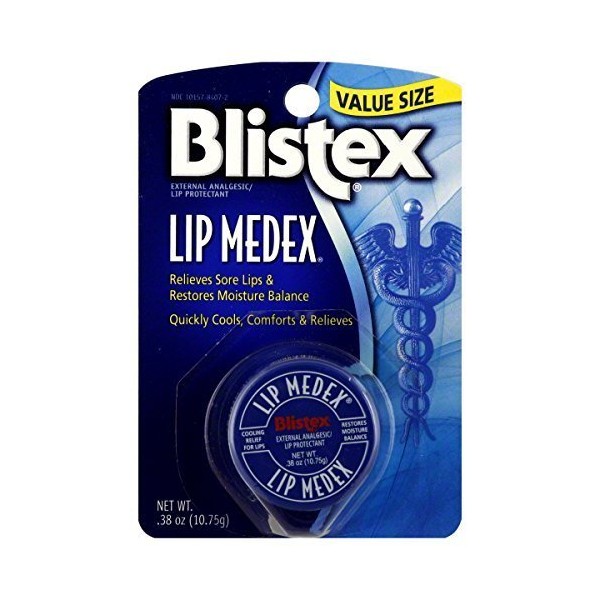 Blixtex Lip Medex Lip Protectant - Relieves Chapped and Sore Lips (2 Pack) (.25oz)