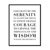 The Serenity Prayer Capitalized Poster - white: 12x16 inch