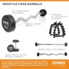 Power Systems ProStyle Fixed Barbell with EZ Curl Handle (50)