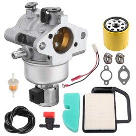 20 853 33-S Carburetor+20 083 02-S Air Filter + oil Filter Overhaul Kit Compatible with Kohler Courage Husqvarna SV470 SV530 SV540 SV541 SV590 SV591 SV600 SV601 SV610 SV620 15HP 17HP 18HP 19HP Engine