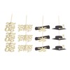 9Sets 2022 Graduation Cupcake Toppers Glitter Alphabet Numbers Diploma Bachelor