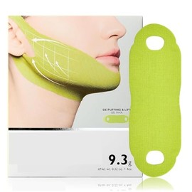Mascarilla Facial V-Line Efecto Frío, Parche Hidrogel para Papada y Mandíbula, Efecto Tensor y Desinflamante, Mascarilla Reafirmante e Hidratante para Contorno Facial, 4 Piezas