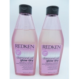 REDKEN DIAMOND OIL GLOW DRY CONDITIONER 8.5 OZ (Lot of 2)