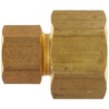 Anderson Metals Brass Tube Fitting, Coupling, 1/8" Compression x 1/8"