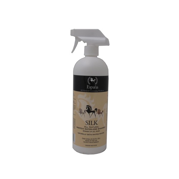Espana Silk ESP0220E Specially Formulated Silk Protein Waterless Shampoo for Horses, 33.82-Ounce