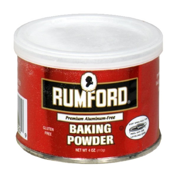 Rumford Baking Powder, Gluten Free, Aluminium Free 4 oz (Pack
