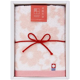 Hayashi GI052900 Hand Towel Gift, 1 Piece Set, Approx. 13.4 x 13.8 inches (34 x 35 cm), Made in Japan, Greetings Gift, Shikoku Imabari, Kanon, Cherry Blossoms, Pink