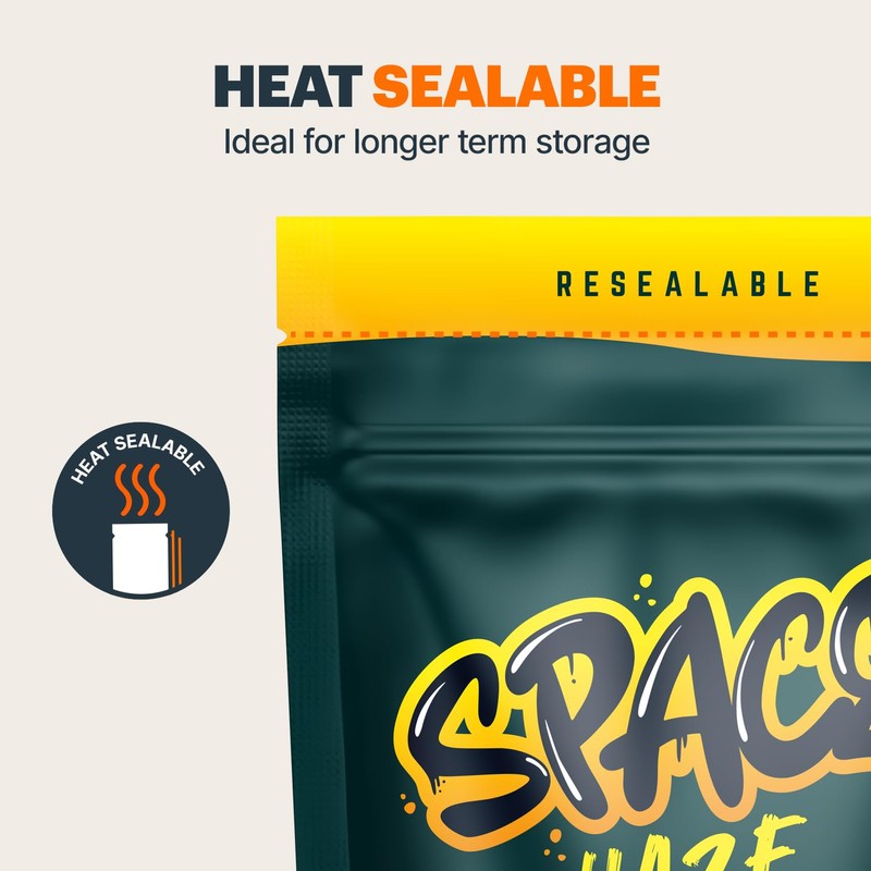 Space Haze - 100 x Aluminium Foil lined Mylar bags,